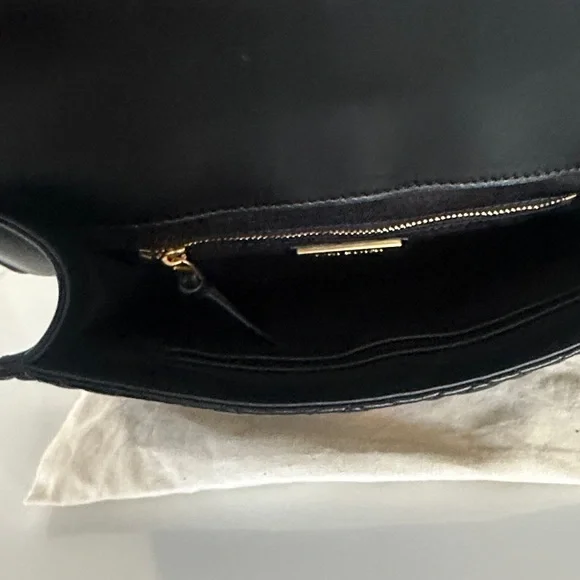 Tory Burch Fleming Large Convertible Bag Black Quilted Leather w/ Dust Bag - Picture 13 of 13